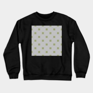 Diamond pattern on a putty colored background with interlocking olive green motif. A simple, classy, no fuss design. Crewneck Sweatshirt